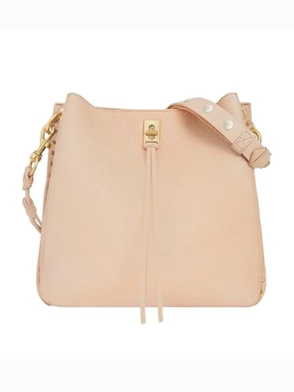 Rebecca Minkoff Women's Darren Leather Shoulder Bag Nude Blush One Size